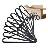 Kit 100 Cabides Plástico Tradicional Fino Preto