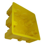 Kit 100 Caixa De Luz Embutir 4x4 Amarelo