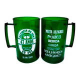 Kit 100 Caneca De Chopp 300ml Acrílico Personalizado