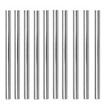 Kit 100 Canudos Aço Inox Metal Ferro Reutilizável Reto 26 Cm