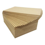 Kit 100 Chapas De Mdf Cru 3mm 15x21 Cm A5 Quadros Artesanato