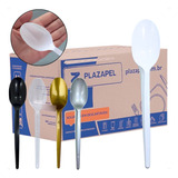 Kit 100 Colher Descartavel Sopa Refeição Master Resistente