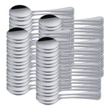 Kit 100 Colheres De Café Chá Aço Inox Limpa Facil 15cm Luxo