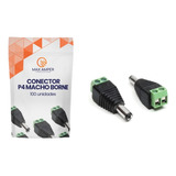 Kit 100 Conector P4 Macho borne Cftv 