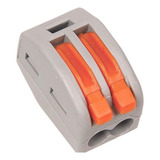 Kit 100 Conector Rápido Emenda 2 Fios S Parafuso Compacto