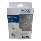 Kit 100 Conector Rj45 Cabo Rede