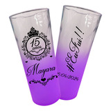 Kit 100 Copo Long Drink 350ml Acrílico Degradê Personalizado