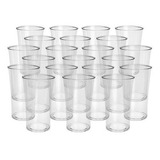 Kit 100 Copo Shot Drink Acrílico Cristal Cor Transparente