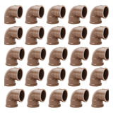 Kit 100 Cotovelos Joelho 90 Soldável 1 2 20mm Marrom Krona