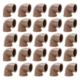 Kit 100 Cotovelos Joelho 90 Soldável 1 2 20mm Marrom Krona