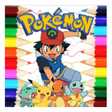 Kit 100 Desenhos Para Pintar E Colorir Pokemon - Folha A4 ! 2 Por Folha! - #0035
