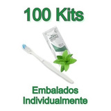 Kit 100 Escova Dente E Creme Dental 4gr Hotel Motel Doação