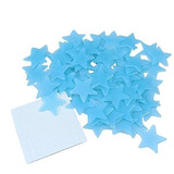 Kit 100 Estrela Fluorescente Adesivo Decoração Teto Azul