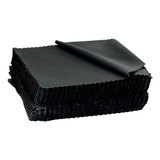 Kit 100 Flanelas De Microfibra Preta Para Limpeza De Óculos Cor Preto
