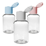 Kit 100 Frascos Plástico Pet 30ml Com Tampa Flip Top