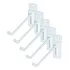 Kit 100 Gancho Para Painel Canaletado Cor Branco 10cm Mfl