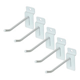 Kit 100 Gancho Para Painel Canaletado Cor Branco 5cm Mfl