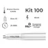 Kit 100 Lâmpada Led Tubular Volter 18w T5 115cm G5 Bivolt Branco Neutro 4000k 2000lm