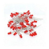 Kit 100 Led Difuso 3mm Vermelho Diodo Emissor De Luz
