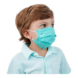 Kit 100 Máscara Descartável Infantil Antiviral 24hr Proteção