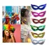 Kit 100 Máscara Holográfica Sortidas Carnaval Balada Gatinha