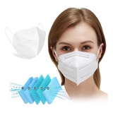 Kit 100 Máscara Kn95 Proteção 5 Camada Respiratória Pff2 N95