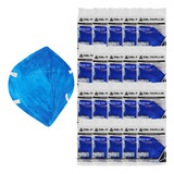Kit 100 Máscara Pff2 Máscara Reutilizável Proteção Contra Vírus Sem Válvula Azul N95 Poeira Pó Delta Plus
