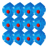 Kit 100 Máscara Respirador Descartável Pff1 Com Válvula Azul