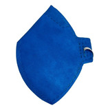 Kit 100 Máscara Respirador Descartável Pff1 Sem Válvula Azul Desenho Do Tecido Áspero