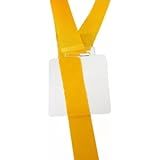 Kit 100 Medalhas Quadradas 4cm Acrílico 2mm Fita Amarela