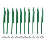 Kit 100 Mini Haste Suporte Verde P bandeira Brasil C ventosa