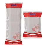 Kit 100 Palito Pirulito 14 Cm   100 Palito 28 Cm Cristal Bwb