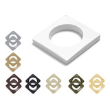 Kit 100 Pares Ilhós Cortina Quadrado Para Varão Grosso 28mm