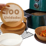 Kit 100 Pçs Forro Antiaderente Forma De Papel P Airfryer
