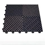 Kit 100 Piso Modular Automotivo 9m PRETO 30x30 Direct Borrachas