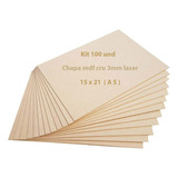 Kit 100 Placa Decorativa 15x21 Quadro Chapa Mdf Cru A5