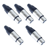 Kit 100 Plug Conector Xlr Dlk Datalink Femea