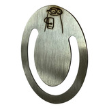 Kit 100 Presente Mini Marca Paginas Inox Redondo Lembrança