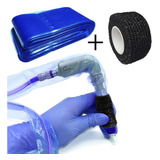Kit 100 Protetor Plastico Dermografo Bandagem Antiderrapante