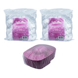 Kit 100 Protetores De Bacia Para Mãos Manicure Descartaveis