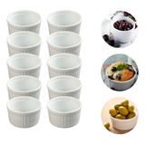 Kit 100 Ramekin Plástico 90ml Branco Resistente Não Quebra