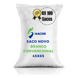 Kit 100 Saco Ráfia Novo Sacaria Grão entulho ração 45x65