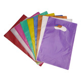 Kit 100 Sacolas Plásticas 20x30 Alça Boca Palhaço Vazada