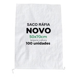 Kit 100 Sacos De Ráfia Novos 50x70 Entulhos Ração Etc 40kg 