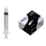 Kit 100 Seringas 3ml Bico Ll 100 Agulhas HiPodérmicas
