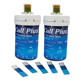 Kit 100 Tiras Fitinha Medidor De Diabete E Glicose Cor Azul