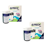 Kit 100 Tiras Reagentes Para Teste De Glicemia G tech Vita