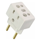 Kit 100 Un Adaptador Bob Esponja Tomadas 10a 20a Branco