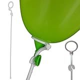 Kit 100 Un Vareta Pega Balão Argola Prático Prende Fácil Suporte Bexiga 33cm
