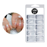 Kit 100 Unhas Porcelana Gel Reutilizáveis Tips Dual Form F1